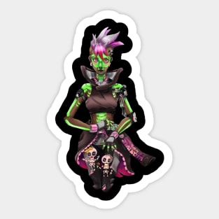 Overwatch sombra with puppets Sticker